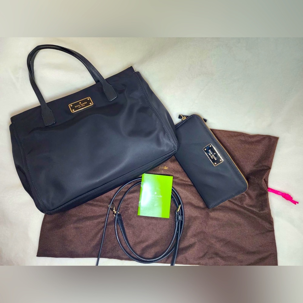 Kate Spade Nylon 2-way with Matching Wallet